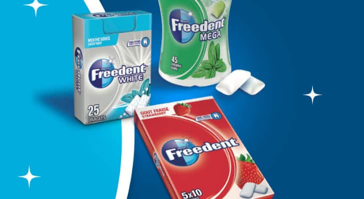 Freedent chewing-gums white fraise 